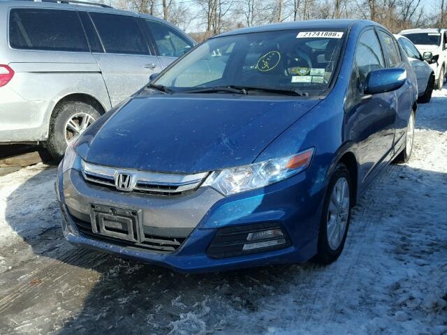 JHMZE2H7XES000166 - 2014 HONDA INSIGHT EX BLUE photo 2