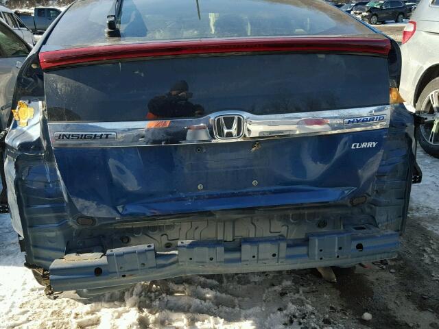 JHMZE2H7XES000166 - 2014 HONDA INSIGHT EX BLUE photo 9