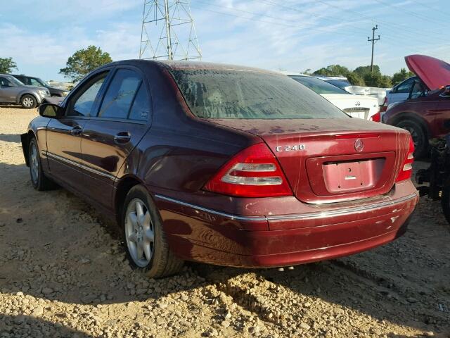 WDBRF61J93A488099 - 2003 MERCEDES-BENZ C 240 RED photo 3