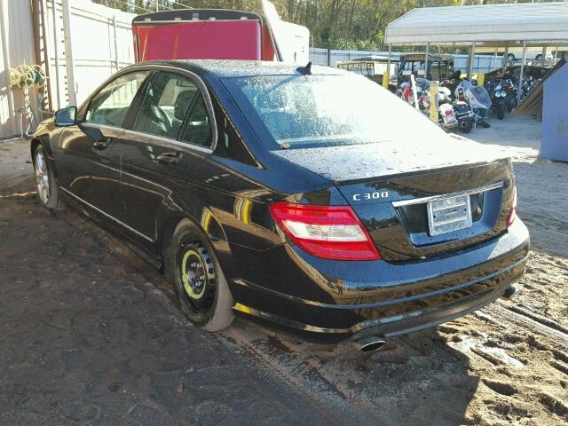 WDDGF5EB4BR162402 - 2011 MERCEDES-BENZ C 300 BLACK photo 3