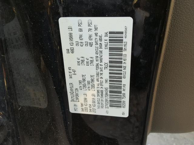 3D7KS28A17G844345 - 2007 DODGE RAM 2500 S BLACK photo 10