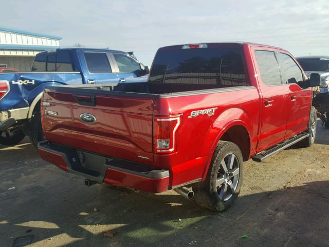 1FTEW1EF1GKD36746 - 2016 FORD F150 SUPER RED photo 4