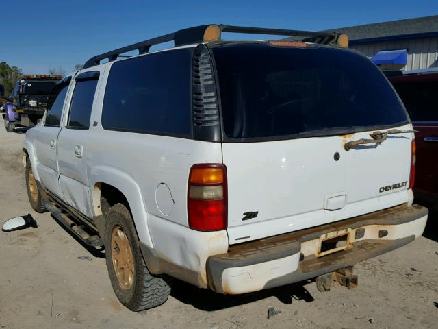 1GNFK16Z32R273780 - 2002 CHEVROLET SUBURBAN K WHITE photo 3