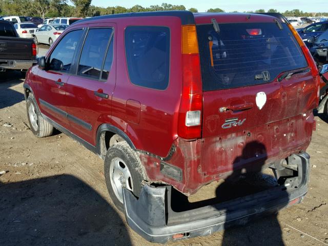 JHLRD68412C000924 - 2002 HONDA CR-V LX MAROON photo 3