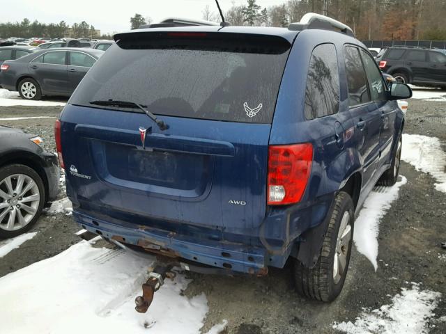 2CKDL43F996205037 - 2009 PONTIAC TORRENT BLUE photo 4