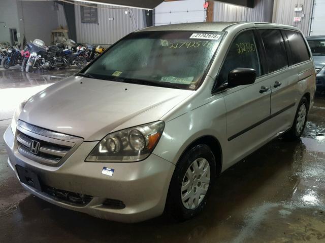 5FNRL38226B098688 - 2006 HONDA ODYSSEY LX TAN photo 2