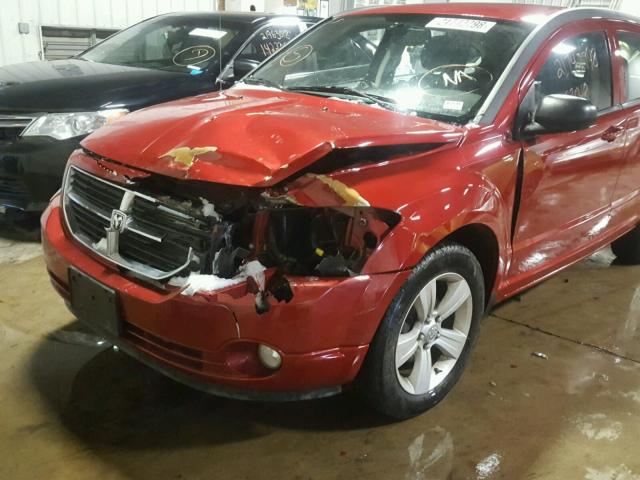 1B3CB3HA9BD112153 - 2011 DODGE CALIBER MA RED photo 9