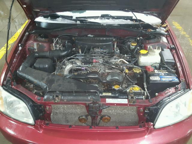 4S3BH635237304115 - 2003 SUBARU LEGACY L BURGUNDY photo 7