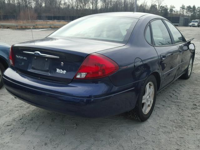 1FAFP56SX1G185152 - 2001 FORD TAURUS SEL BLUE photo 4