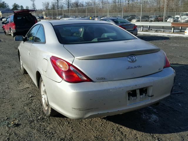 4T1CE38P54U854395 - 2004 TOYOTA CAMRY SOLA SILVER photo 3