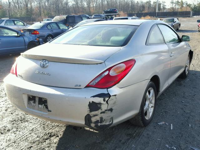 4T1CE38P54U854395 - 2004 TOYOTA CAMRY SOLA SILVER photo 4