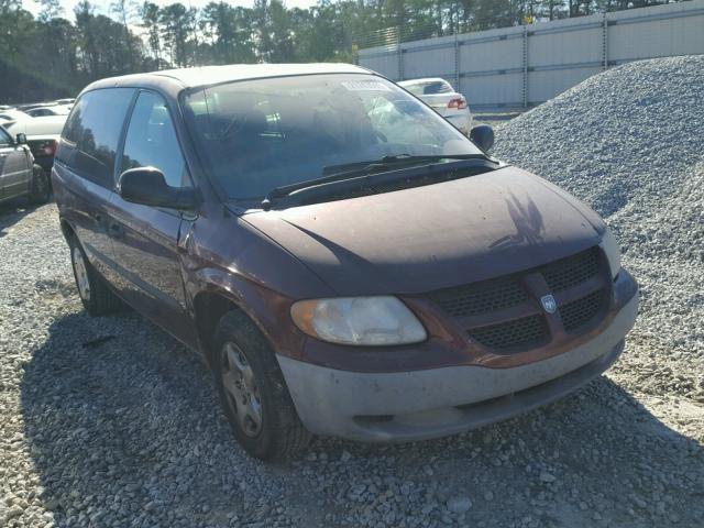 1B4GP25342B647952 - 2002 DODGE CARAVAN SE BURGUNDY photo 1