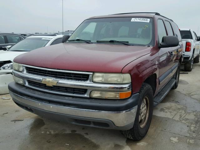 1GNEC16Z42J338627 - 2002 CHEVROLET SUBURBAN C MAROON photo 2