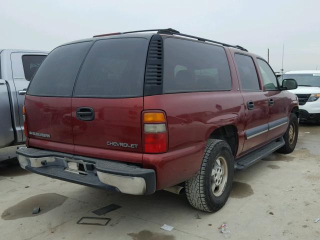 1GNEC16Z42J338627 - 2002 CHEVROLET SUBURBAN C MAROON photo 4