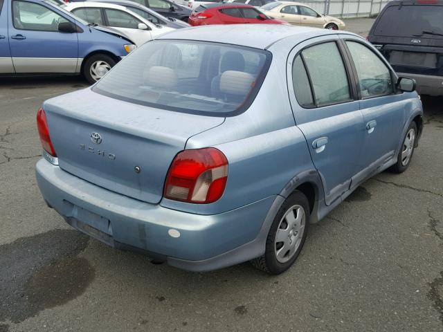 JTDBT123210132966 - 2001 TOYOTA ECHO BLUE photo 4