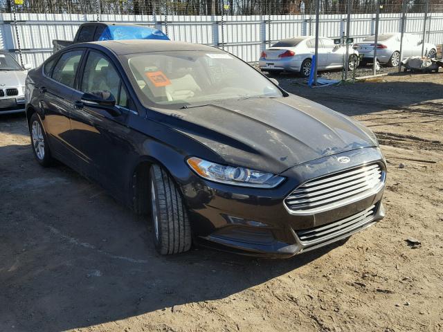 3FA6P0H71DR102507 - 2013 FORD FUSION SE BLACK photo 1