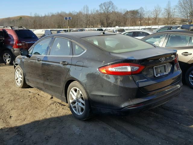 3FA6P0H71DR102507 - 2013 FORD FUSION SE BLACK photo 3