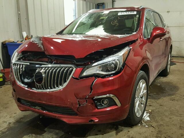 LRBFXDSAXHD150347 - 2017 BUICK ENVISION E BURGUNDY photo 2