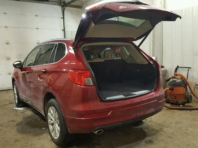 LRBFXDSAXHD150347 - 2017 BUICK ENVISION E BURGUNDY photo 3