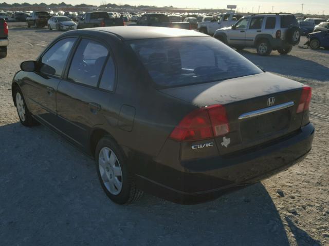 2HGES26771H500106 - 2001 HONDA CIVIC EX 勃艮第红 照片 3