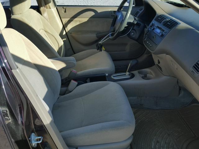 2HGES26771H500106 - 2001 HONDA CIVIC EX 勃艮第红 照片 5