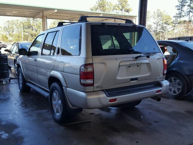 JN8DR07XX1W508666 - 2001 NISSAN PATHFINDER TAN photo 3