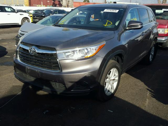 5TDZKRFH6FS104825 - 2015 TOYOTA HIGHLANDER CHARCOAL photo 2