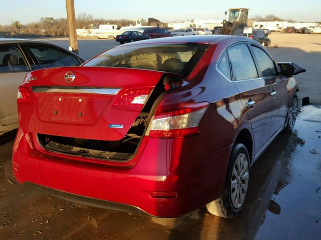 3N1AB7AP0EY240149 - 2014 NISSAN SENTRA S RED photo 4