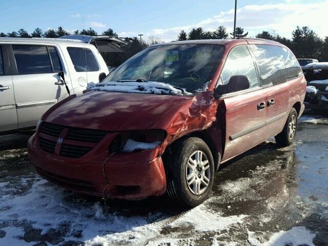 1D4GP24R77B194008 - 2007 DODGE GRAND CARA RED photo 2