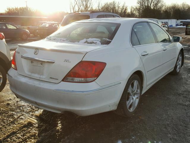 JH4KB16678C004155 - 2008 ACURA RL WHITE photo 4