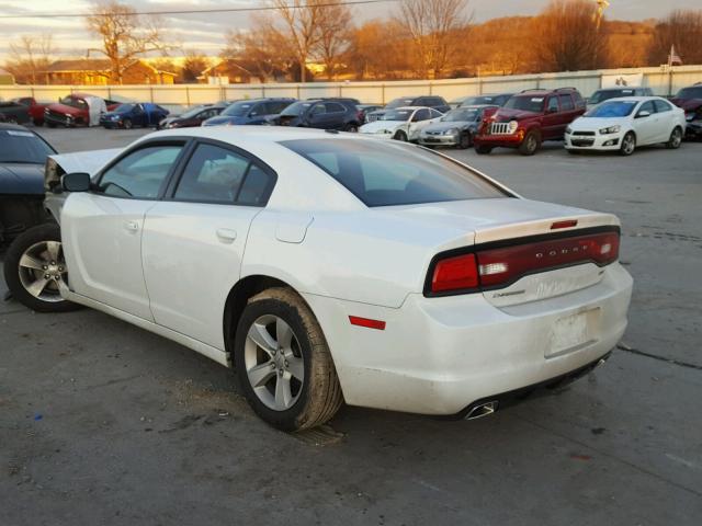 2C3CDXHG8EH267194 - 2014 DODGE CHARGER SX WHITE photo 3