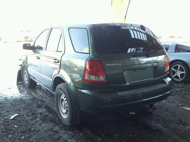 KNDJC733935149492 - 2003 KIA SORENTO EX GREEN photo 3