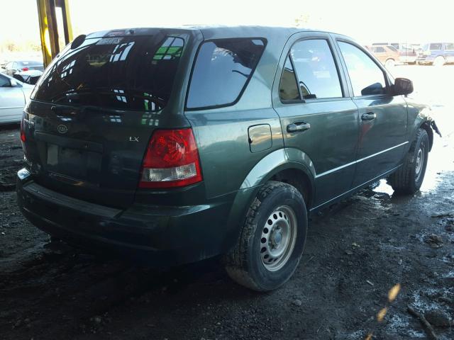 KNDJC733935149492 - 2003 KIA SORENTO EX GREEN photo 4