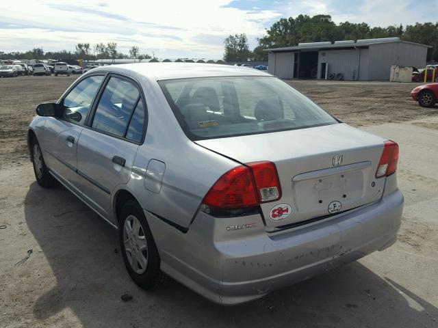 2HGES16395H573510 - 2005 HONDA CIVIC DX V SILVER photo 3