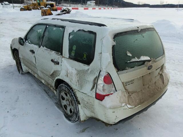 JF1SG63687H743692 - 2007 SUBARU FORESTER 2 WHITE photo 3