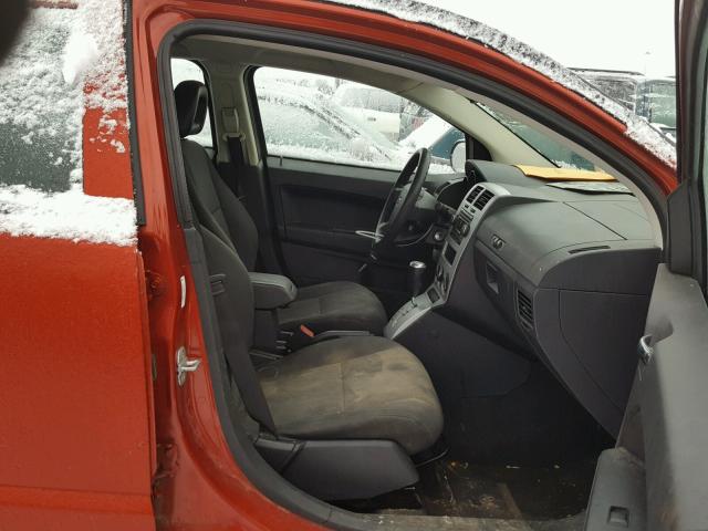 1B3HB28B78D739337 - 2008 DODGE CALIBER ORANGE photo 5