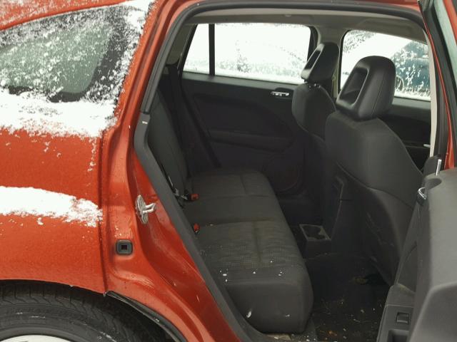 1B3HB28B78D739337 - 2008 DODGE CALIBER ORANGE photo 6