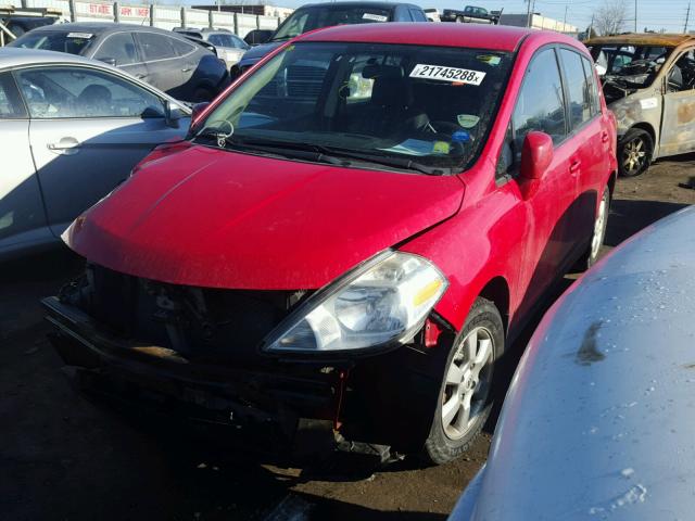 3N1BC13E78L430090 - 2008 NISSAN VERSA S RED photo 2