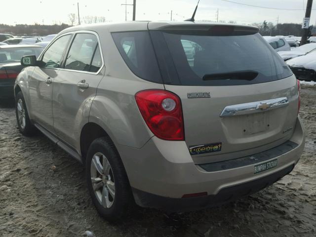 2CNALBEC8B6273994 - 2011 CHEVROLET EQUINOX LS BEIGE photo 3