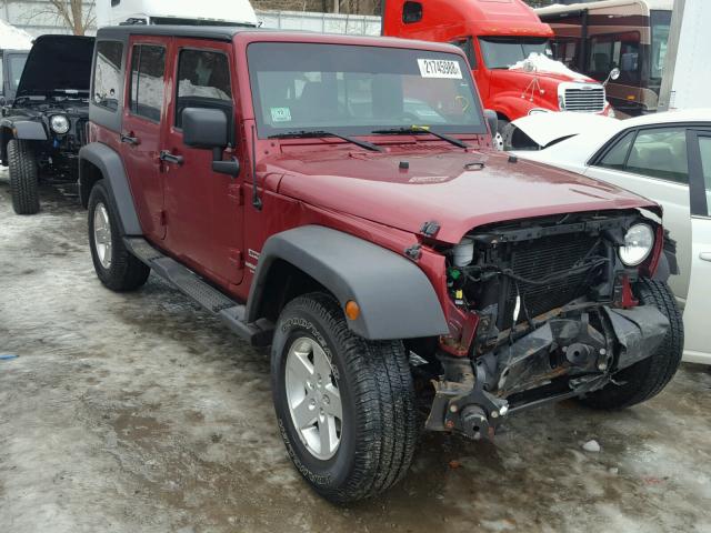 1C4BJWDG3CL214466 - 2012 JEEP WRANGLER U RED photo 1