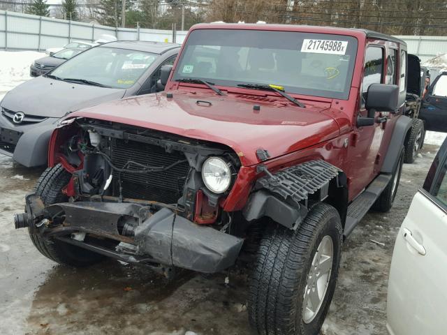 1C4BJWDG3CL214466 - 2012 JEEP WRANGLER U RED photo 2