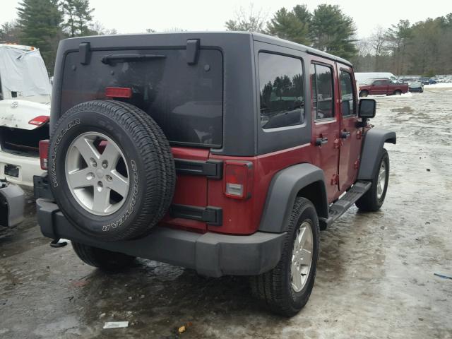 1C4BJWDG3CL214466 - 2012 JEEP WRANGLER U RED photo 4