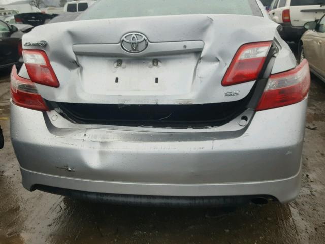 4T1BE46K78U770044 - 2008 TOYOTA CAMRY CE SILVER photo 9