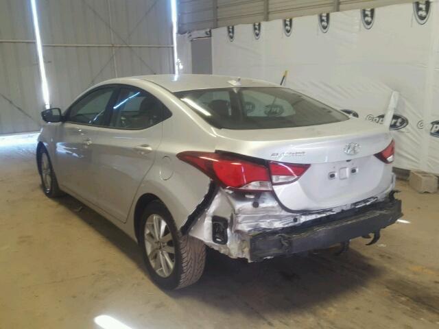 KMHDH4AE7FU379281 - 2015 HYUNDAI ELANTRA SE SILVER photo 3