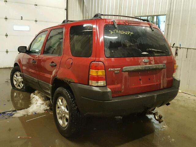 1FMYU93133KB80482 - 2003 FORD ESCAPE XLT RED photo 3