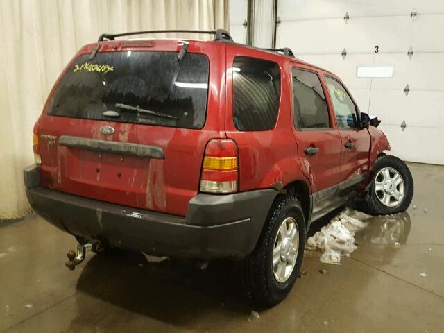 1FMYU93133KB80482 - 2003 FORD ESCAPE XLT RED photo 4