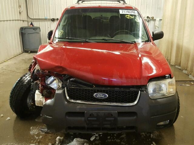 1FMYU93133KB80482 - 2003 FORD ESCAPE XLT RED photo 9