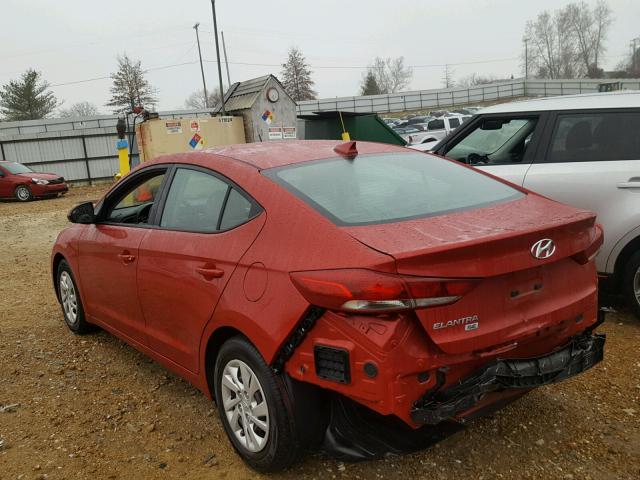 5NPD74LF7HH156006 - 2017 HYUNDAI ELANTRA SE RED photo 3