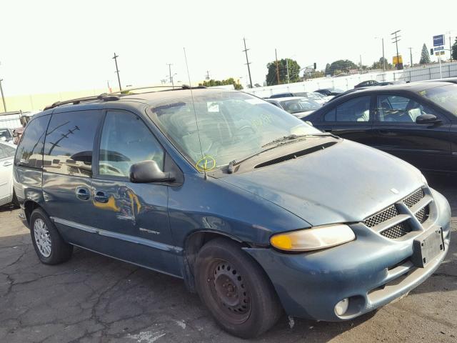 2B4GP45R4YR595877 - 2000 DODGE CARAVAN SE GREEN photo 1