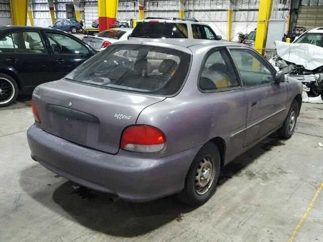 KMHVD14N3XU440508 - 1999 HYUNDAI ACCENT L GRAY photo 4